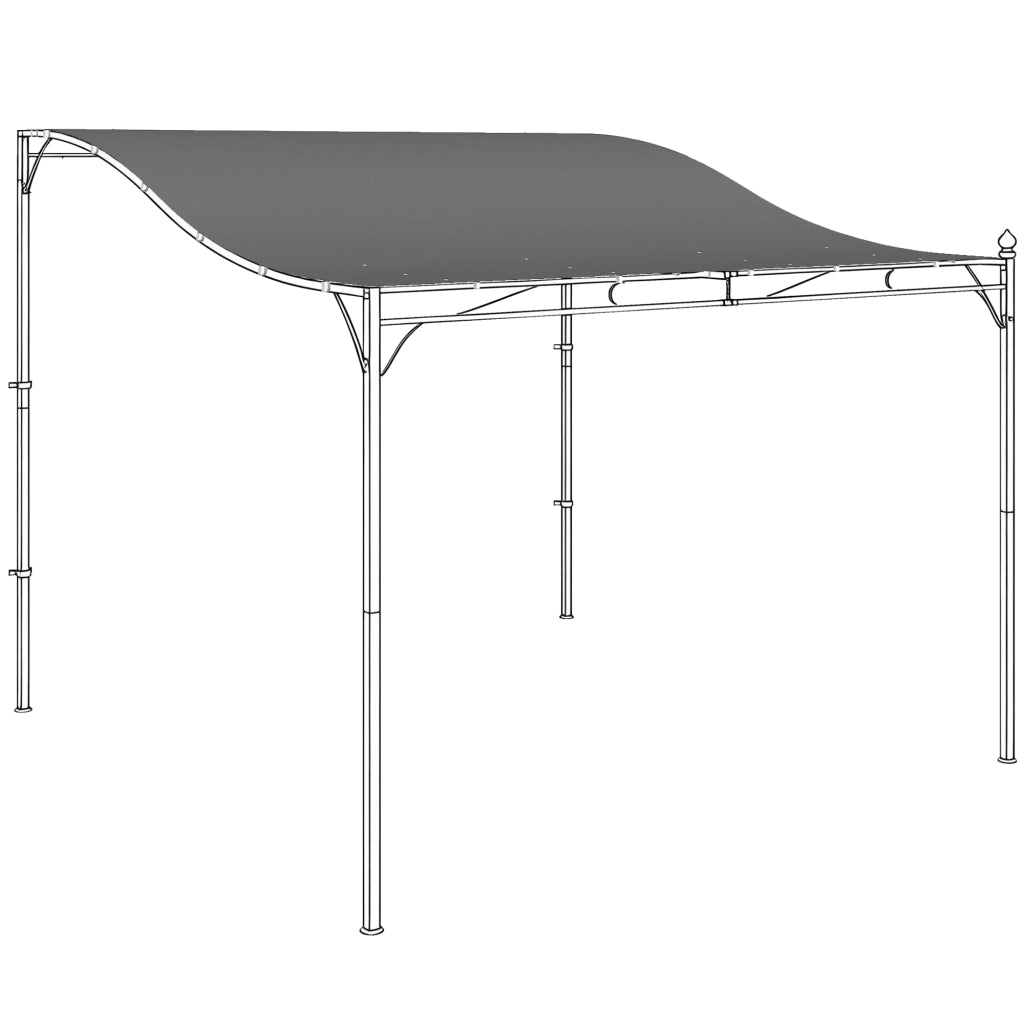 Copertura Pergola Tetto 3x3m ¨C zephmum ¨C 298x293 cm Grigio Scuro