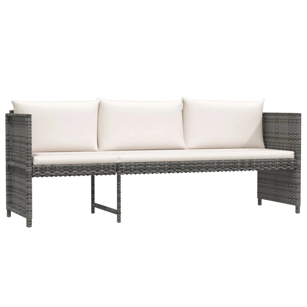 Set Divani da Giardino 6 pz | Set Salotto da Giardino con Cuscini in Polyrattan Grigio