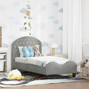 Struttura letto per bambini con testata Grigio chiaro Velluto 42011099
