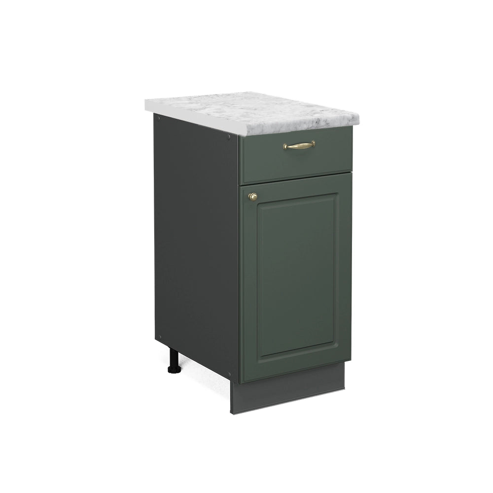 Mobiletto base per cucina Fame-Line Verde-oro rustico/Antracite 40 cm, PL Marmo Vicco