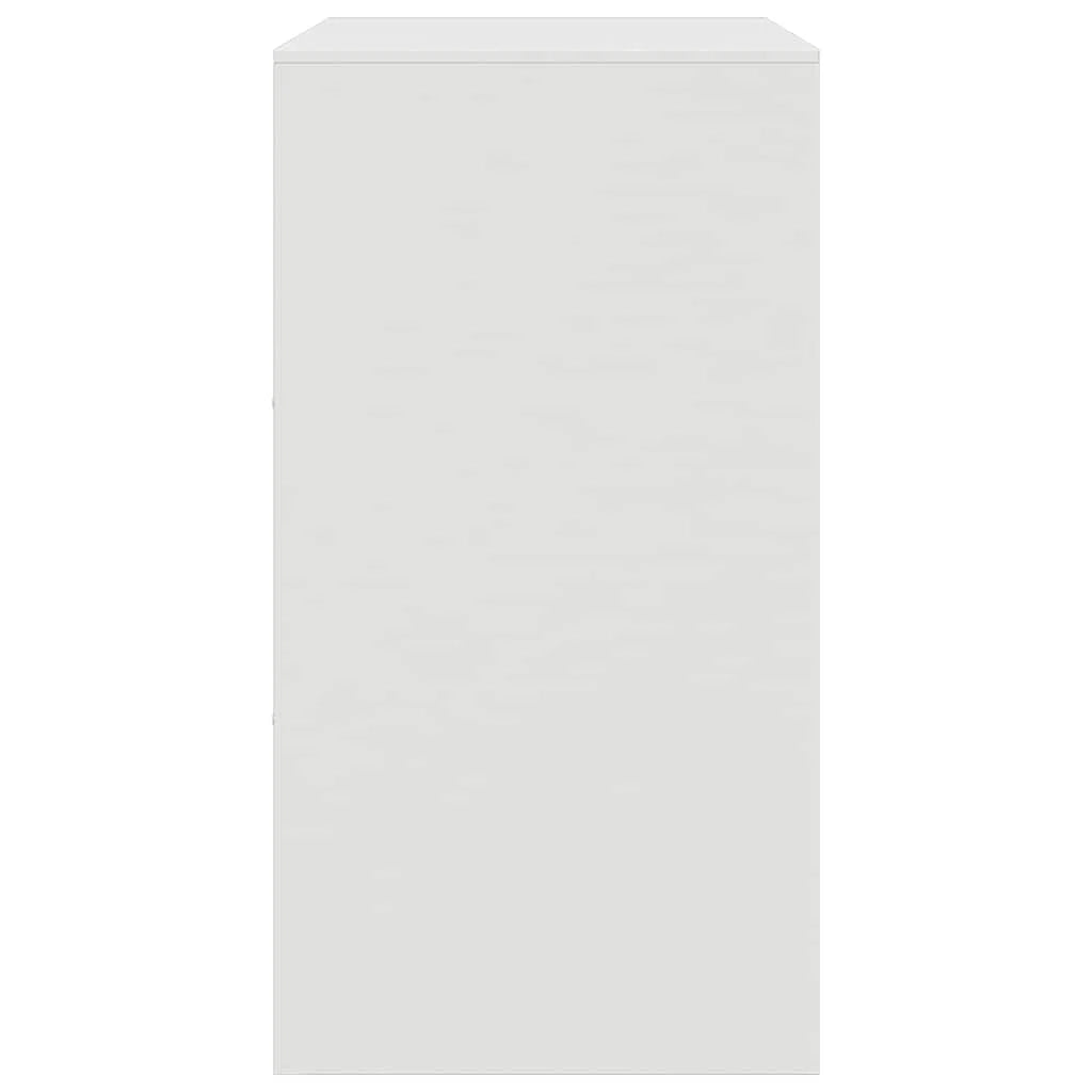 Buffet credenza cassettiera armadio mobile contenitore organizer per cucina soggiorno salotto 67 x 39 x 73 cm acciaio bianco 02_0030386