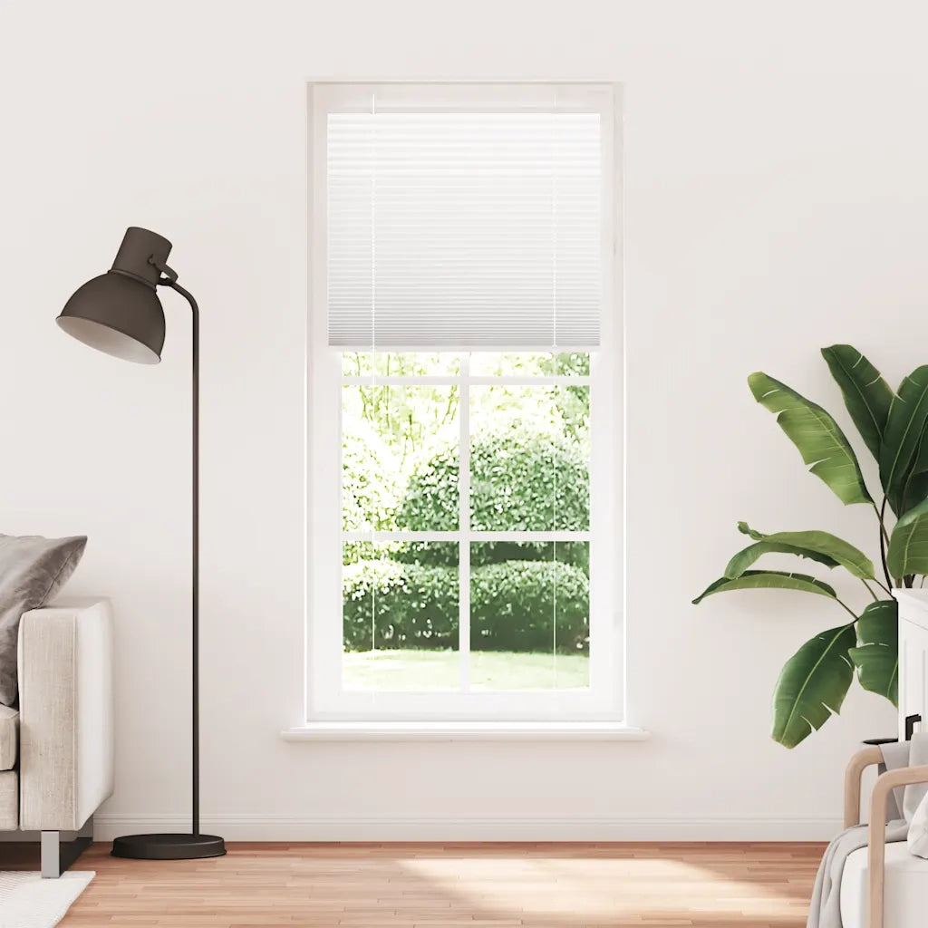 vidaXL Tenda Plissettata Bianca 100x200 cm Larghezza Tessuto 99,4 cm