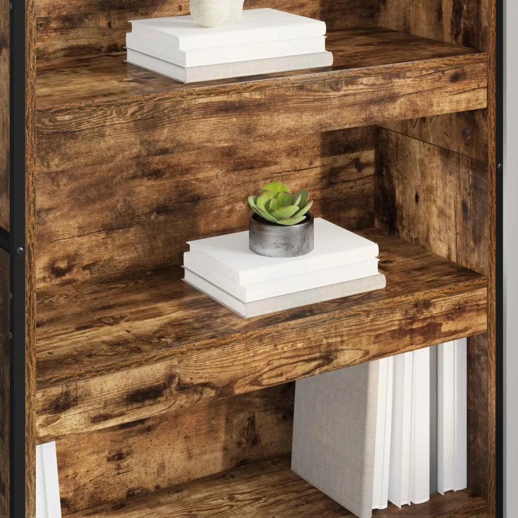 Armadio per Libri 2 pcs Quercia Fumosa 80 x 30 x 155 cm 3403006