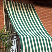 Tenda da Sole Ombreggiante 1.5x3mt con 12 Occhielli Polycotone Idrorepellente Beige/Verde