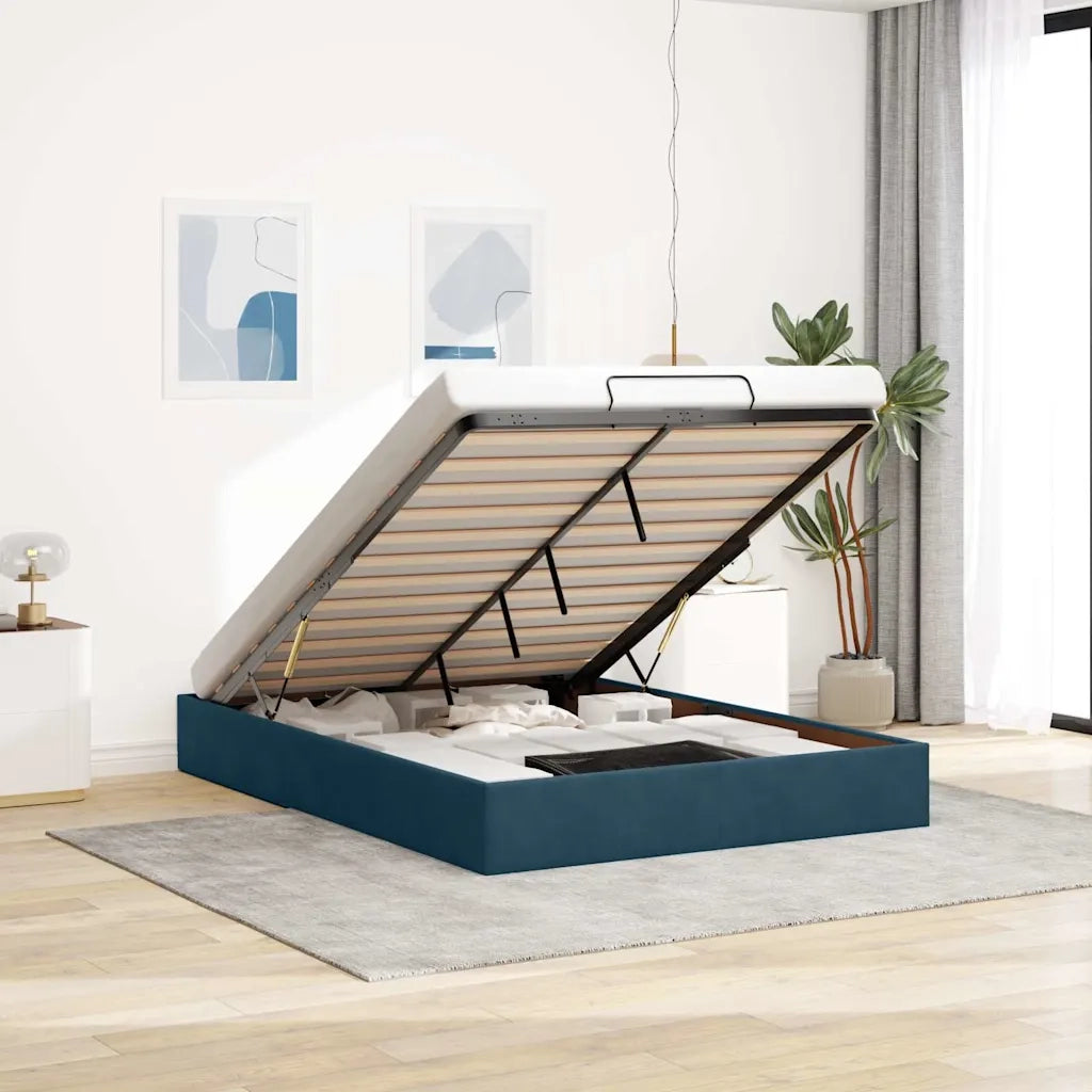 Struttura Letto Pouf senza Materasso 140x200 cm in Velluto