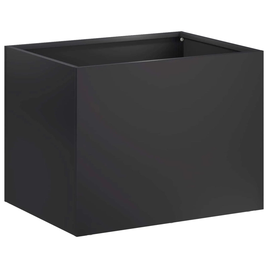 Vaso da giardino 2 pz Nero 40 x 30 x 30 cm 8005191