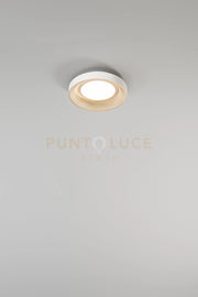 Plafoniera in metallo colore bianco opaco + oro opaco Hive  LED 30W CCT 3000K 4000K CRI?90 220-240V 50/60Hz 2400Lm d.35cm
