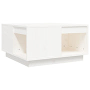 Tavolino da salotto | Tavolino da caff¨¨ | Tavolino da Soggiorno Bianco 60x61x32,5 cm Legno Massello di Pino
