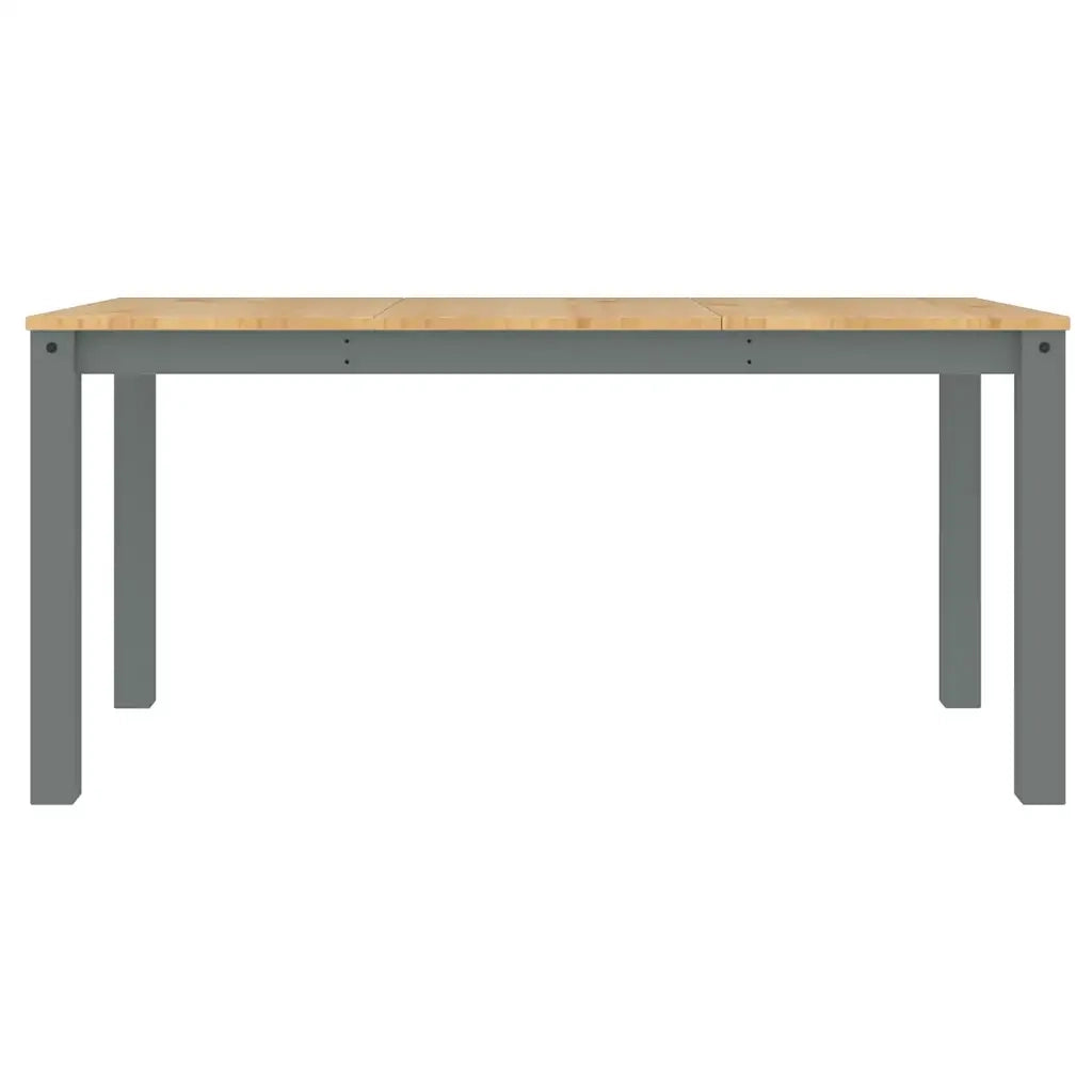 vidaXL Set da Pranzo 5 pz Panama Grigio in Legno Massello di Pino