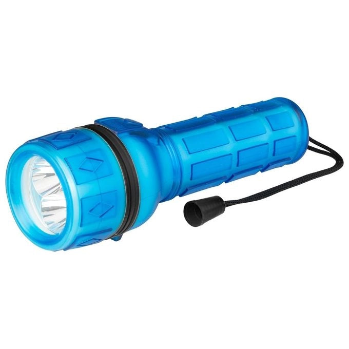 Poly Pool PP3151 Torcia a mano LED 3 LED 18 lm IP44 Gomma Antiurto colore Blu