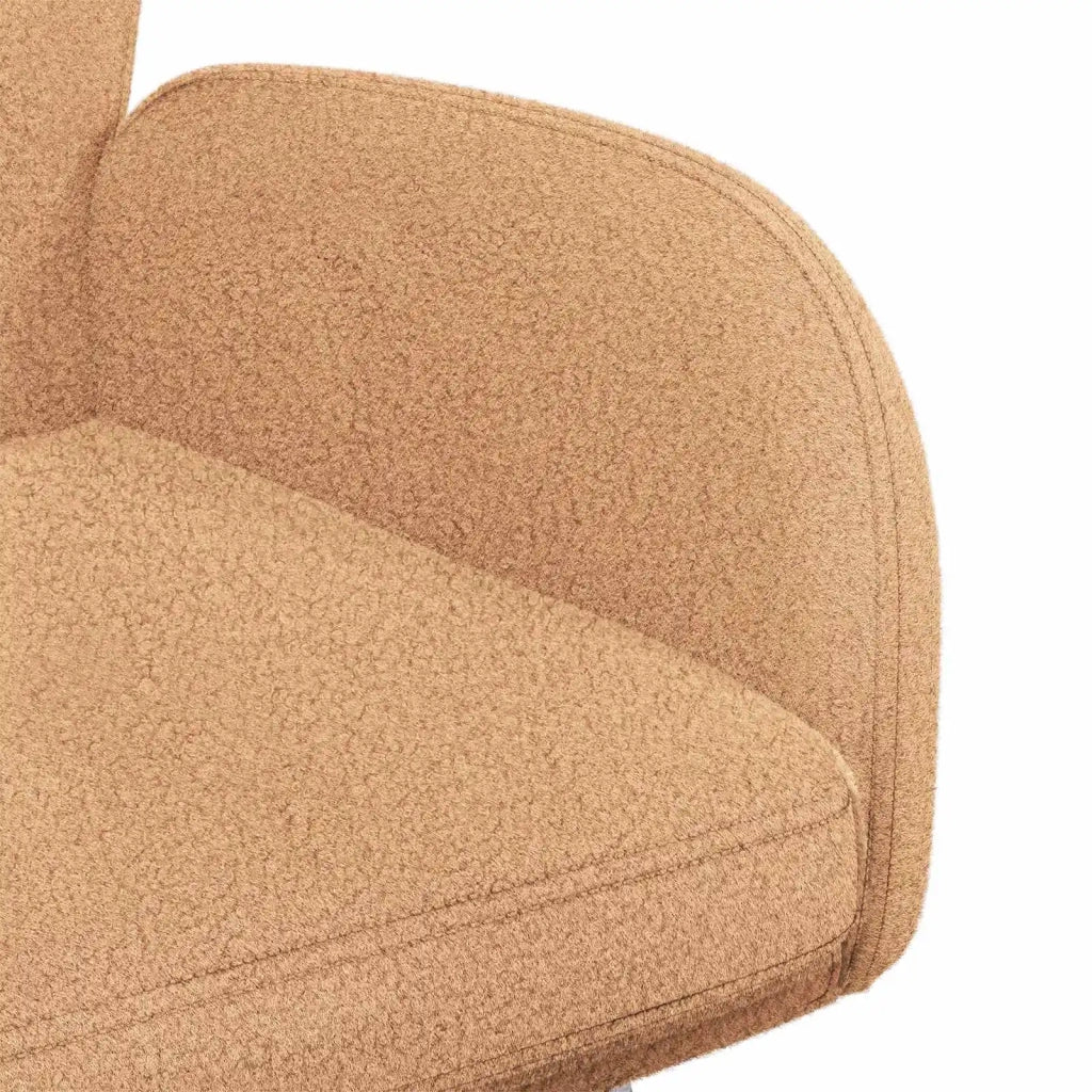 Sedie da pranzo girevoli 2 pz Bouclé Beige 54 x 58 x 87 cm 42034335