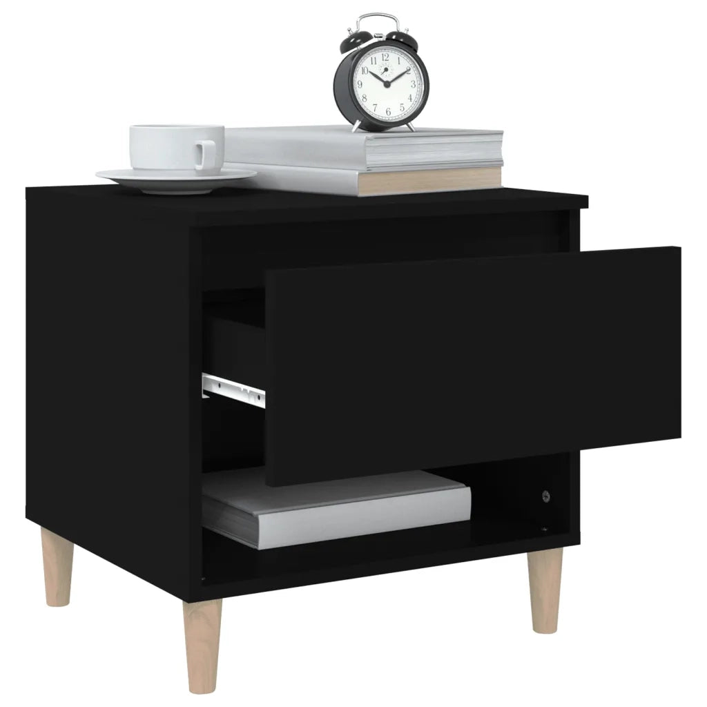 Comodini 2 pz Neri 50x46x50 cm in Legno Multistrato cod mxl 30058