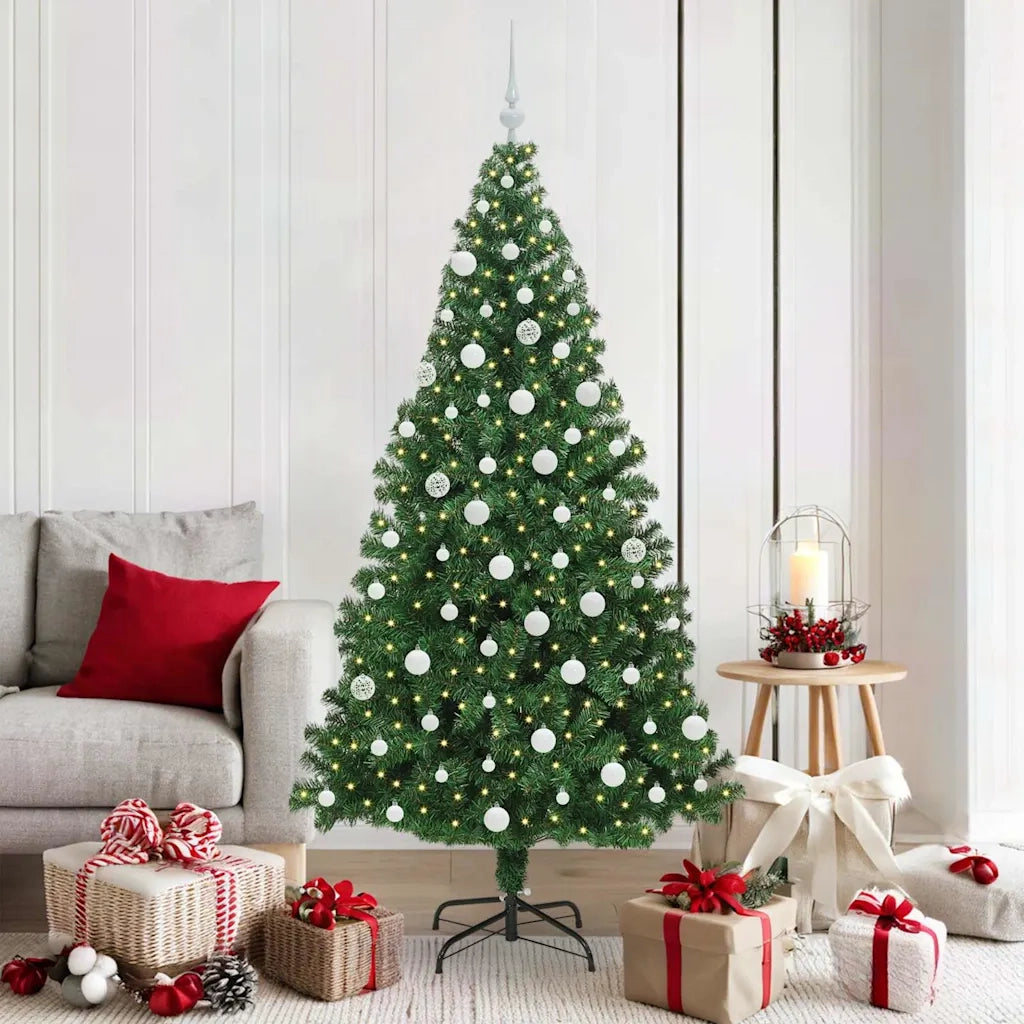 Albero di Natale artificiale con 300 LED Verde 180 cm 3396916