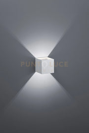 LOUIS APPLIQUE LED 4,3W 430lm, 3000K CUBO BI-DIREZIONALE COLORE ALLUMINIO H.10CM