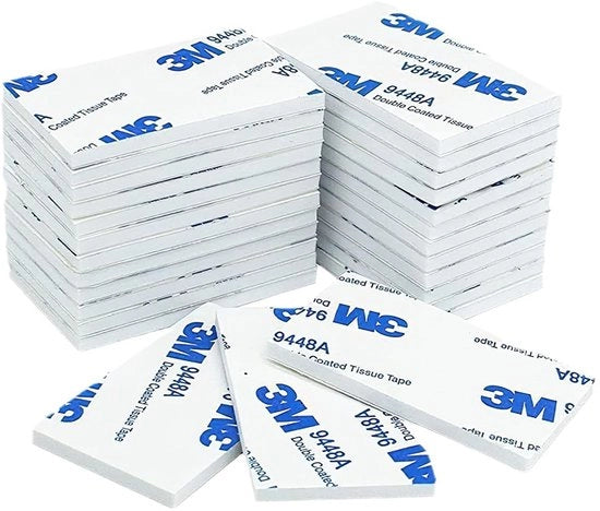 Tape doppio lato - Bevanda extra resistente - Qualità 3M - 30 mm x 50 mm - Adatto per interni ed esterni - Impermeabile - Per oggetti pesanti