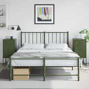 Comodini 2 pz Verde Oliva 36x39x78 cm in Acciaio 846587