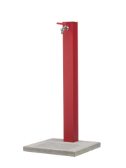 Fontana da esterno con base in cemento e struttura in acciaio zincato Belfer ruggine Colore: Rosso