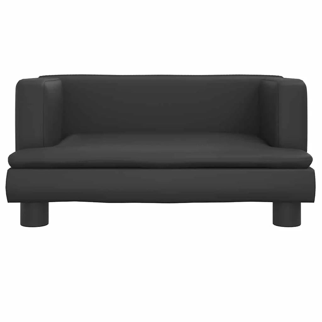 Cuccia per cani comoda cesta da divano 60 x 40 x 30 cm similpelle nera 02_0042722