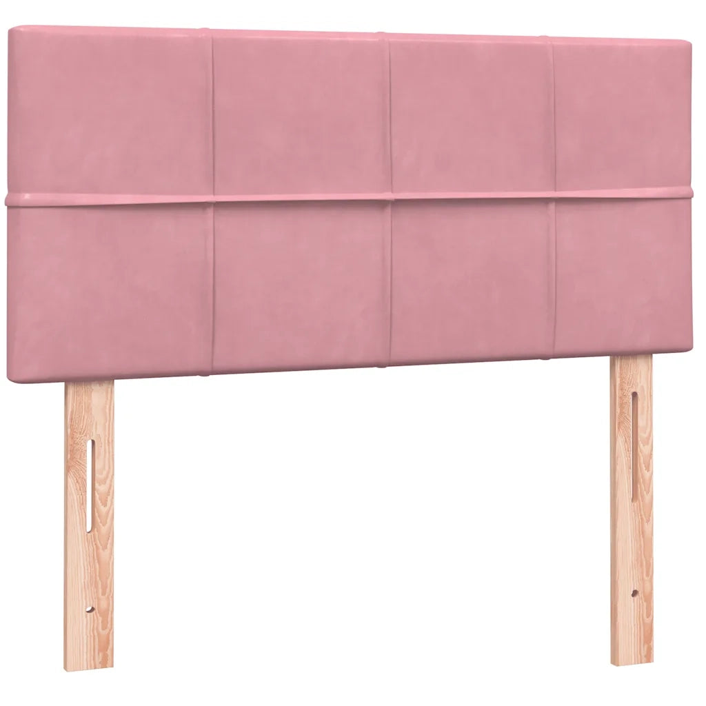 Giroletto a Molle con Materasso Rosa 80x220 cm Velluto 3318140