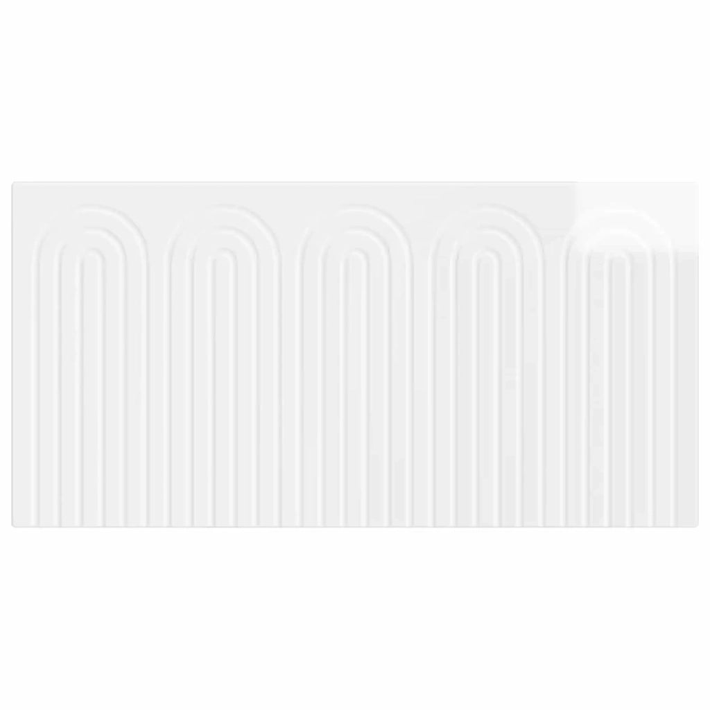 Testiera da Muro ALKMAAR Bianco Lucido Legno ingegnerizzato 896319