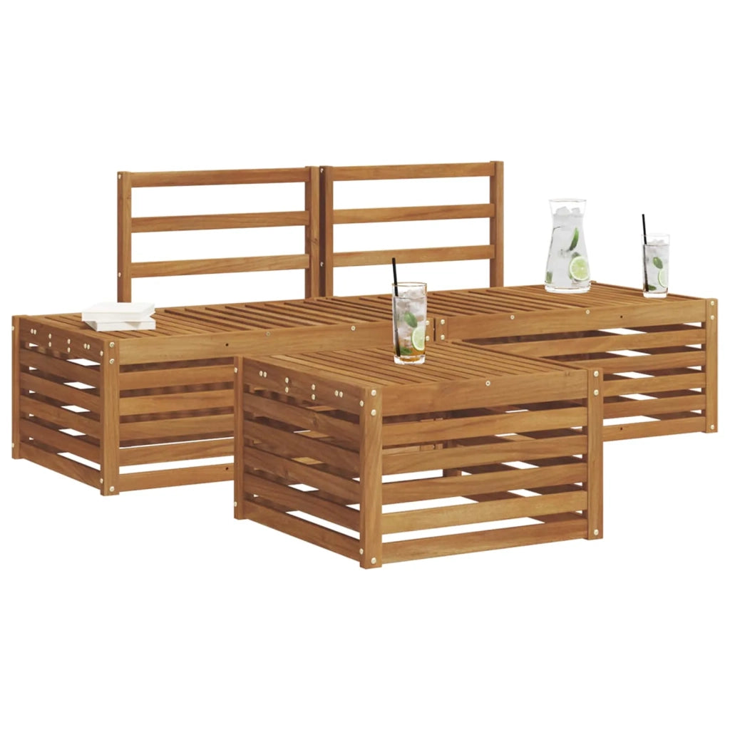 Set di divani da esterno Naturale 59 x 59 x 37 cm