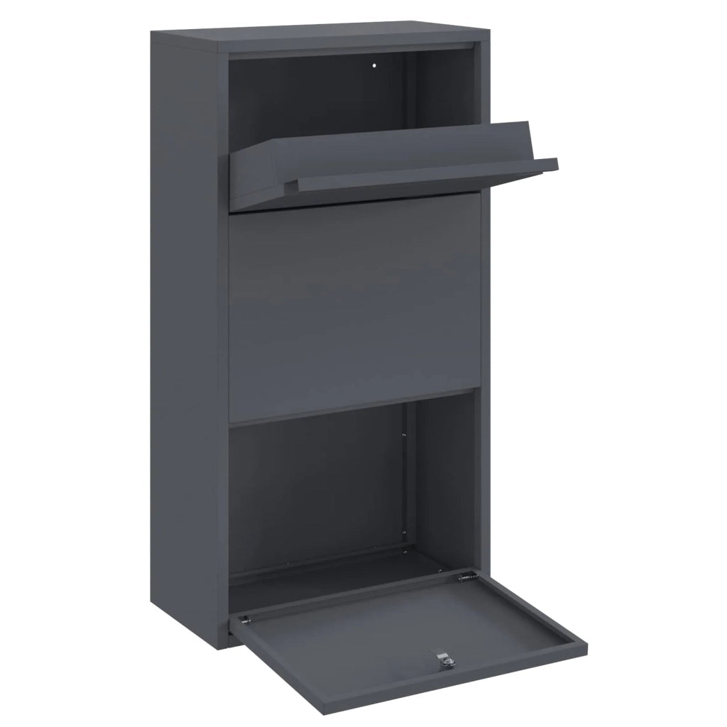 Cassetta per pacchi con porta Antracite 44 x 22 x 82 cm Acciaio CFW9780348
