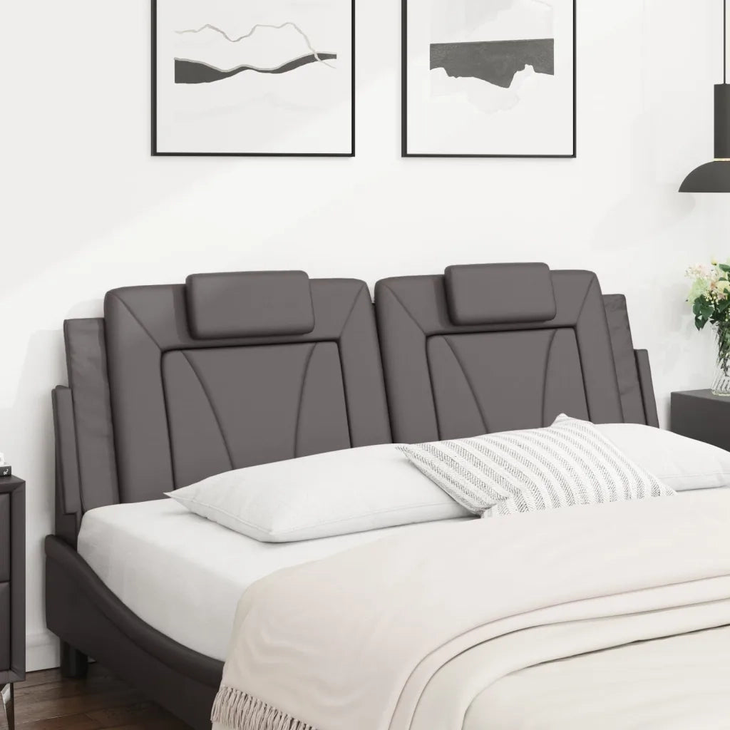 Cuscino Testiera Viana Grigio 160 cm in Similpelle CFW2123769