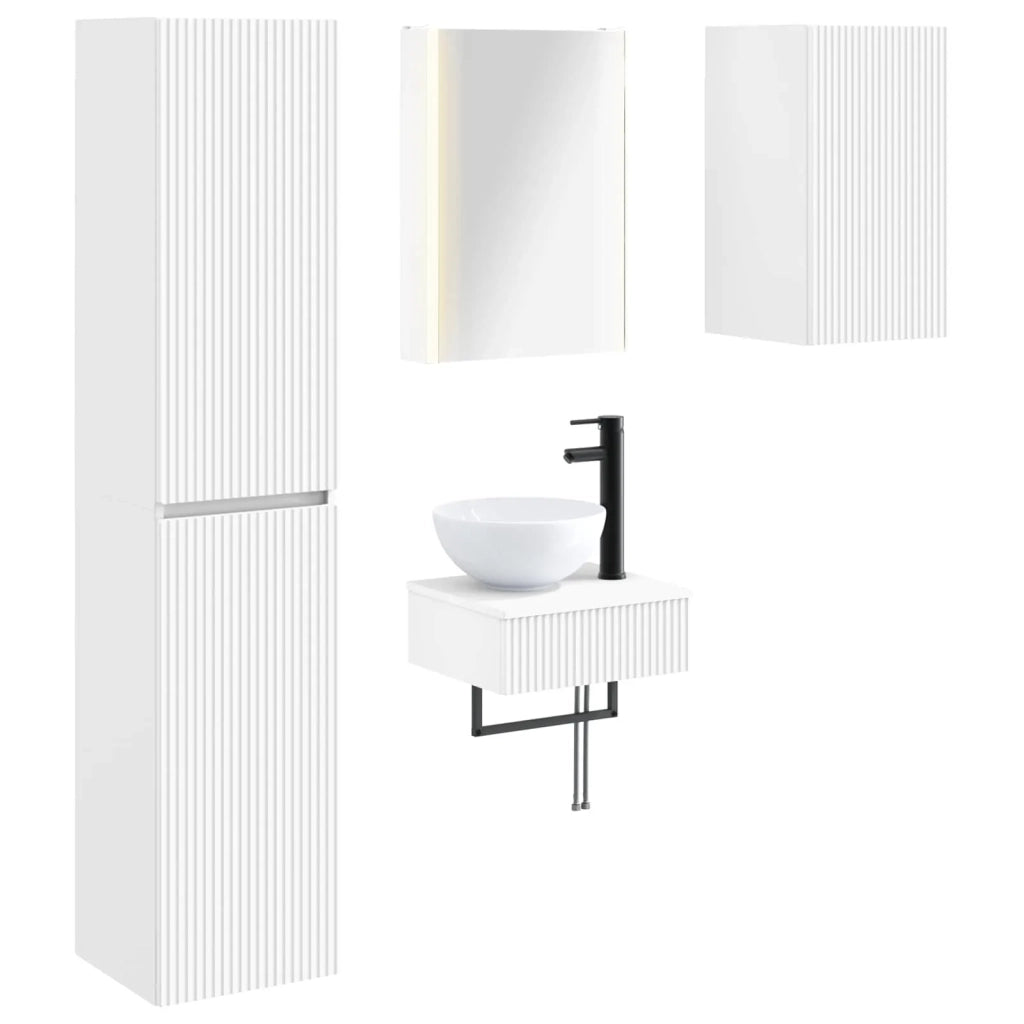 Set di mobili per il bagno 5 pcs Bianco 3407255