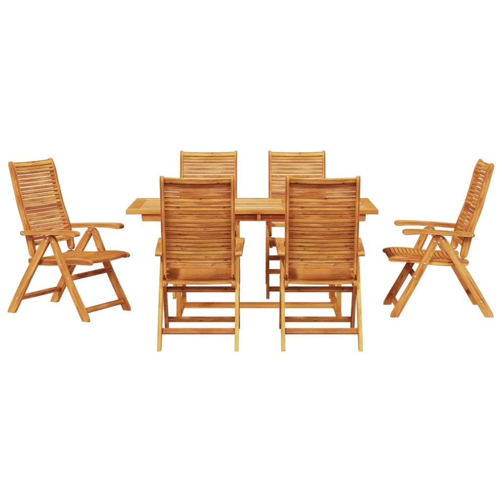Set da Pranzo per Giardino 7 pcs Marrone
