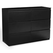 IDMarket - TOMI Cassettone a 6 cassetti da 110 cm in legno nero