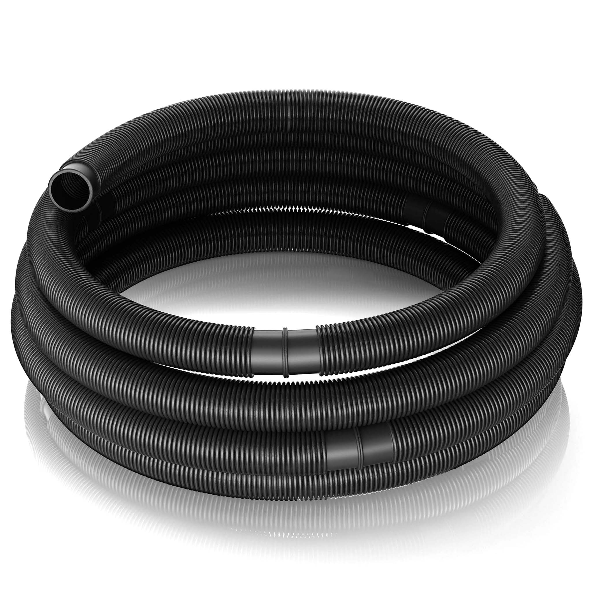Tubo per piscina nero, 12 m ø 38 mm, sezionabile ogni 1,5 m, galleggiante, in resina 190 g/m Made in EU