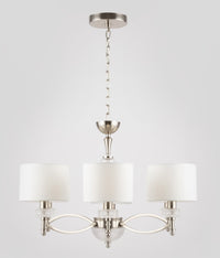 Lampadario Neoclassic in Metallo e Vetro Alicante Nickel