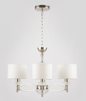 Lampadario Neoclassic in Metallo e Vetro Alicante Nickel