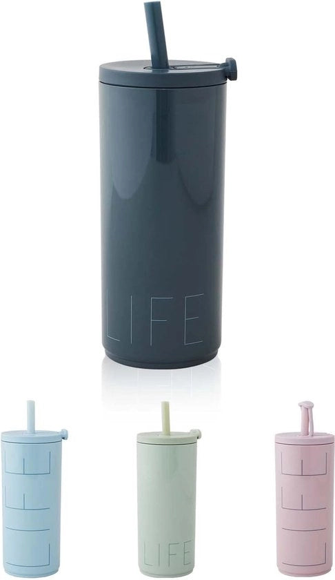 Moka da caffè 500 ml | Moka con coperchio e beccuccio | Moka da viaggio BPA/BPS-free | Utilizzabile come bicchiere per smoothie, bicchiere per smoothie, fiaschetta per sport, fiaschetta con beccuccio