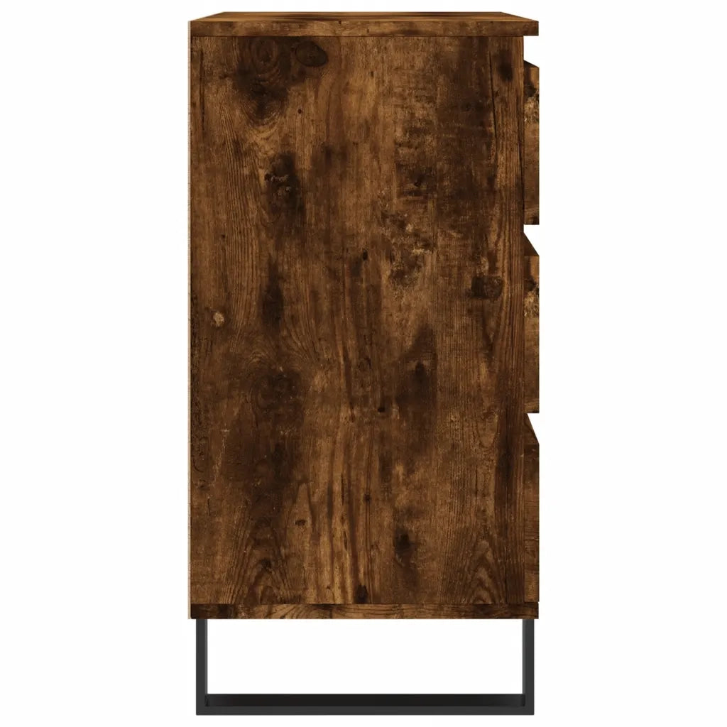 Credenza Rovere Fumo 60x35x70 cm in Legno Multistrato 827193