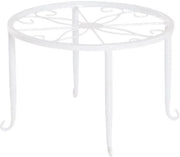 Sostegno fiori in acciaio, 9" Sostegno fiori in acciaio inox, Sostegno fiori a piede corto, Stativo, Sostegno fiori decorativo, Bianco