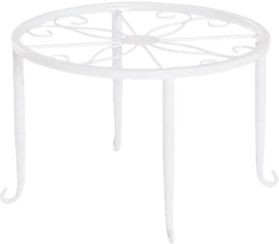 Sostegno fiori in acciaio, 9" Sostegno fiori in acciaio inox, Sostegno fiori a piede corto, Stativo, Sostegno fiori decorativo, Bianco