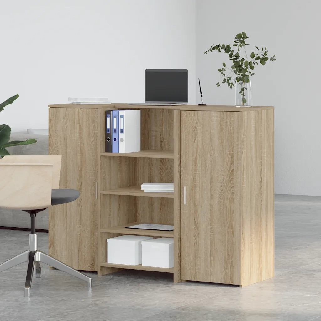 Banco Reception Rovere Sonoma 135x50x103,5 cm Legno Multistrato 3324189