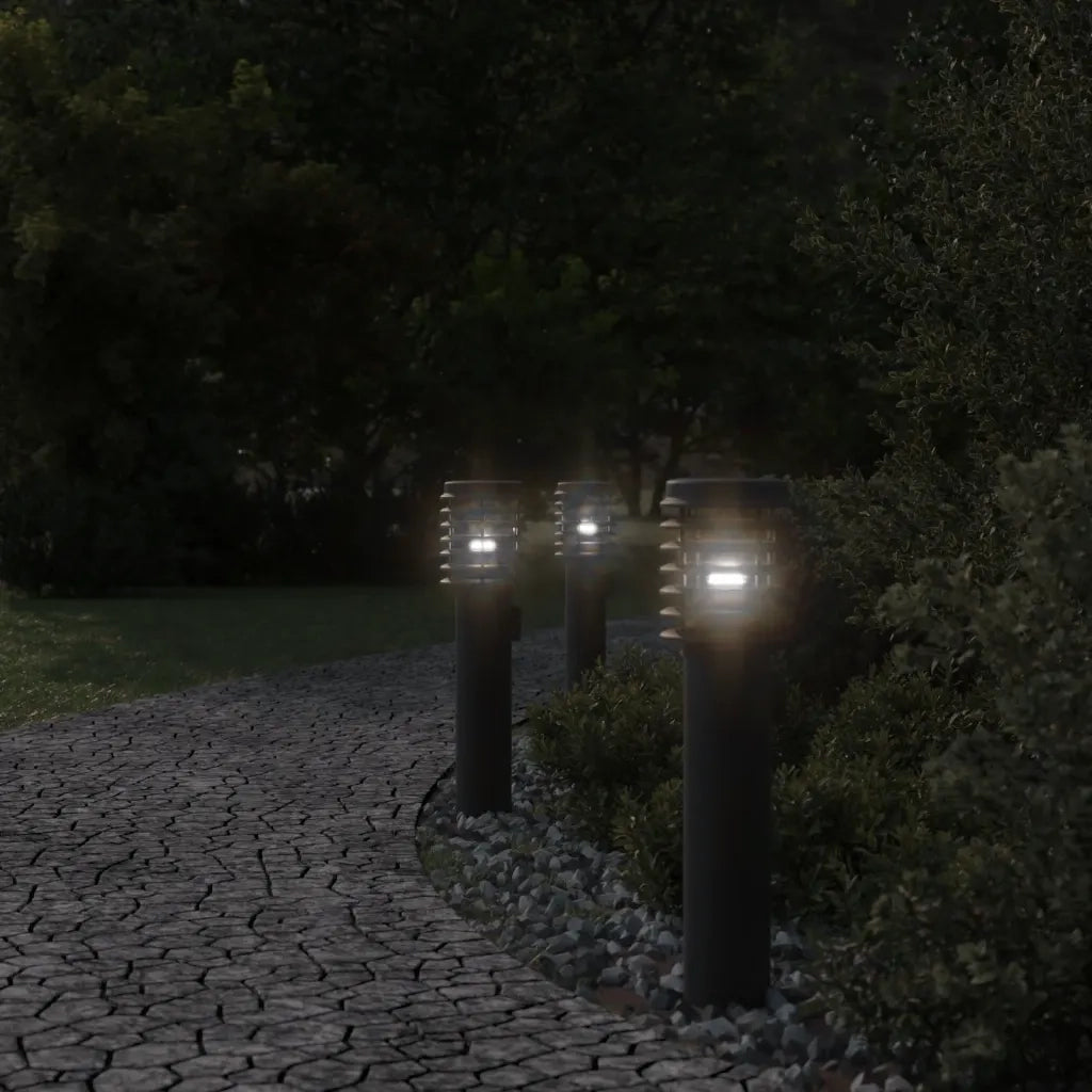 Lampada da Terra per Esterni con Presa Nera 60 cm Acciaio CFW4914294