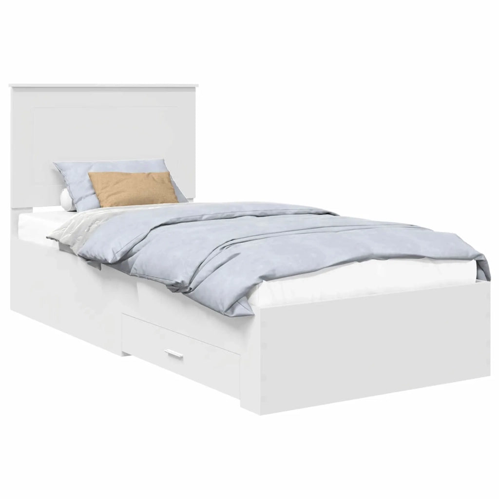 Struttura del letto Bianco 90 x 190 cm Legno multistrato