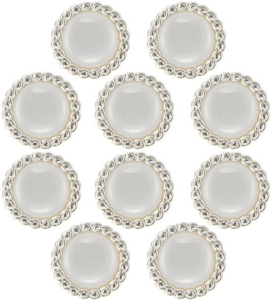 Punti di cucito in plastica e resina, forma fiore, 10 pezzi, per abbigliamento e cucito, robusti e resistenti, ideali per la decorazione.