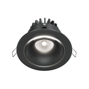 Maytoni Lampada da incasso Yin 1 luce LED integrato nero metallo