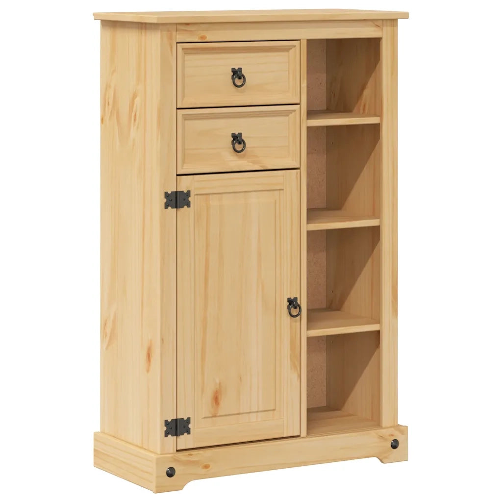 Set Mobili da Bagno 2 pz Corona in Legno Massello di Pino 3334635