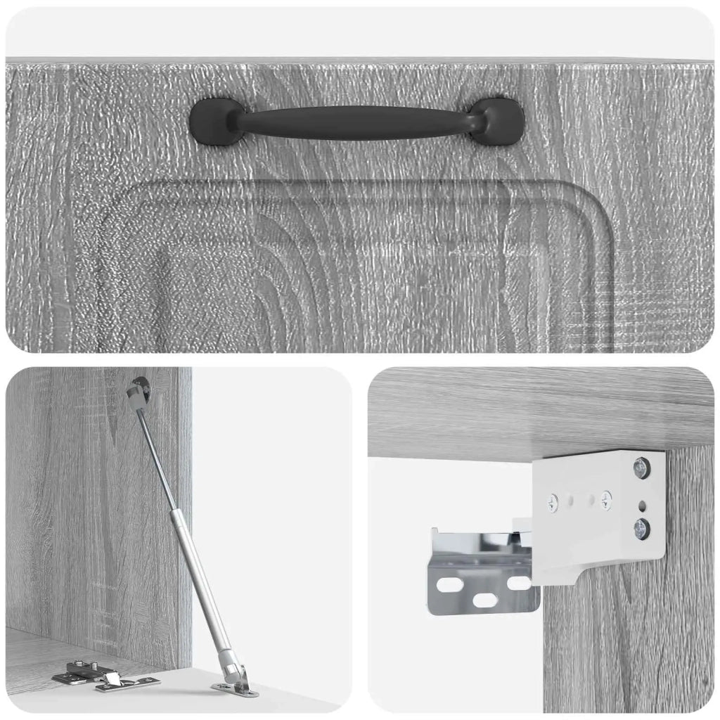 Mobile Porta TV da Muro Grigio Sonoma 59,5 x 41 x 30 cm