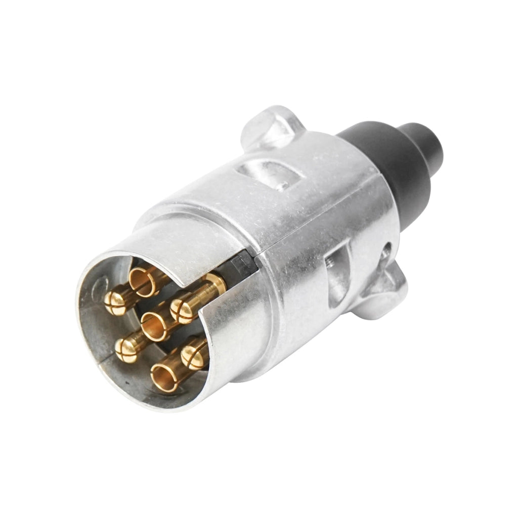 Spina per auto in alluminio da 12 V con 7 connettori per rimorchio Breckner Germany