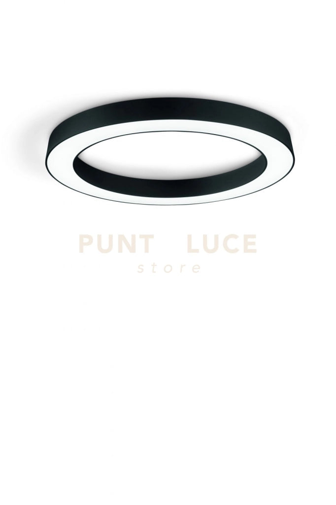 GLOBUS PLAFONIERA A LED 3000+4000K 6420LM 80W CCT D.100CM NERO DIMMERABILE