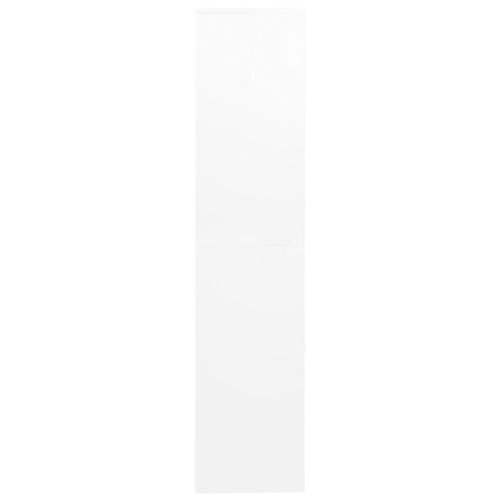 Armadio per Ufficio Bianco 90x40x180 cm in Acciaio e Vetro 335938