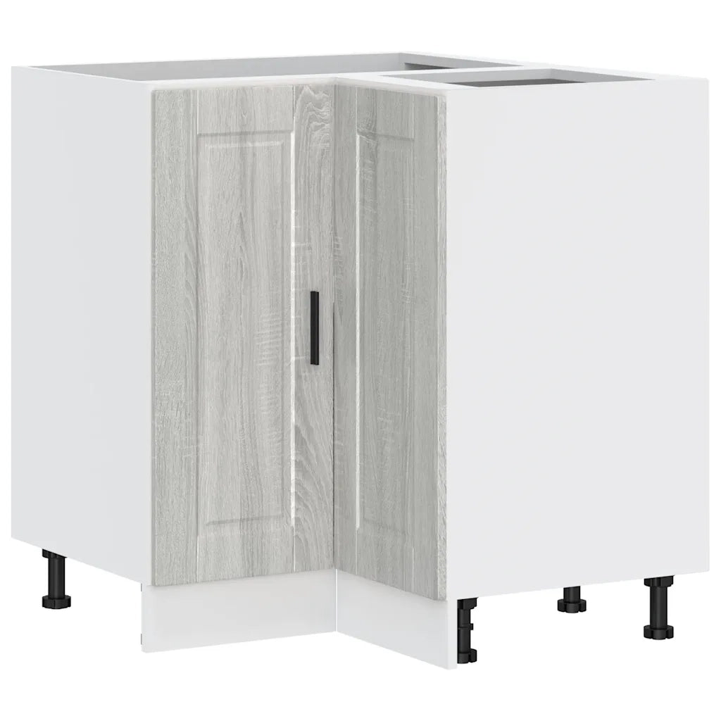 Base ad Angolo Cucina Porto Grigio Sonoma in Legno Multistrato 853993