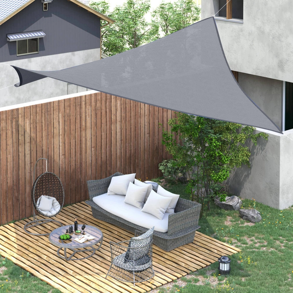 Toldo da giardino ¨C zephmum ¨C grigio 4x6 m HDPE