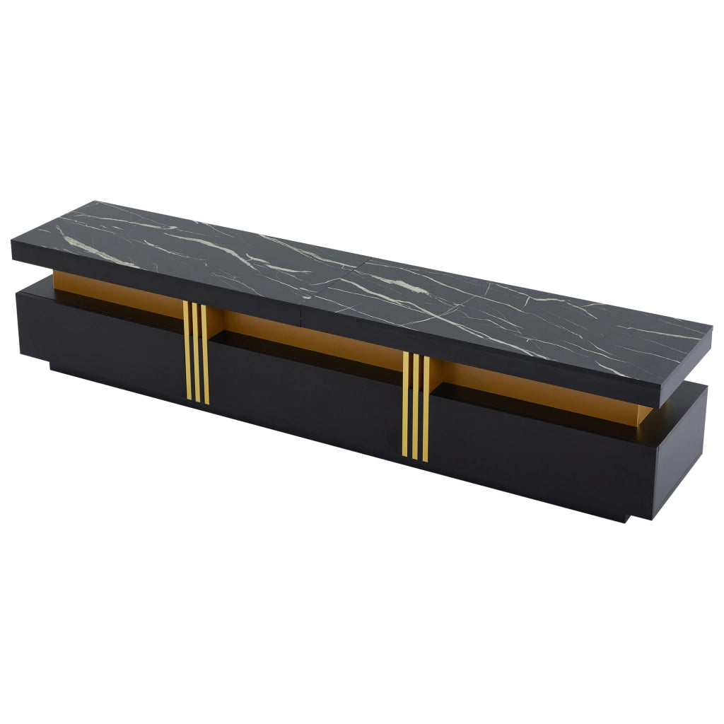 Mobile TV Lowboard con Cassetti ¨C MINIMAL ¨C Effetto Marmo, 200x40x42 cm